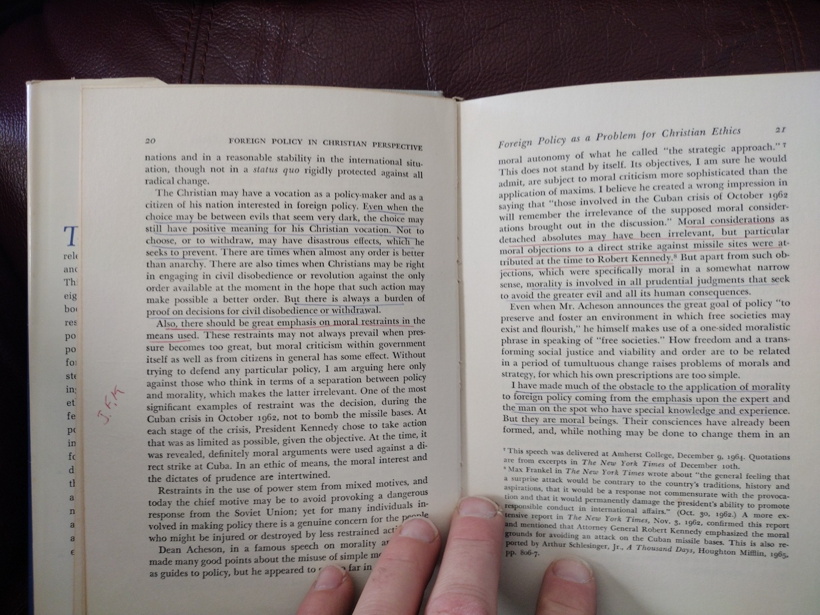 Foreign Policy in Christian Perspective John Coleman Bennett 1966 Scribner’s
