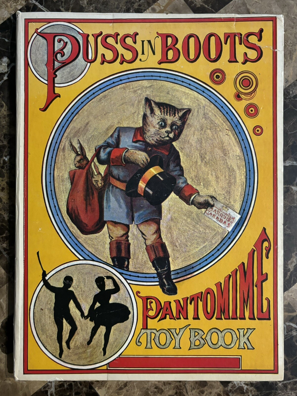 PUSS IN BOOTS PANTOMIME TOY BOOK Replica Reprint 1982 Merrimack