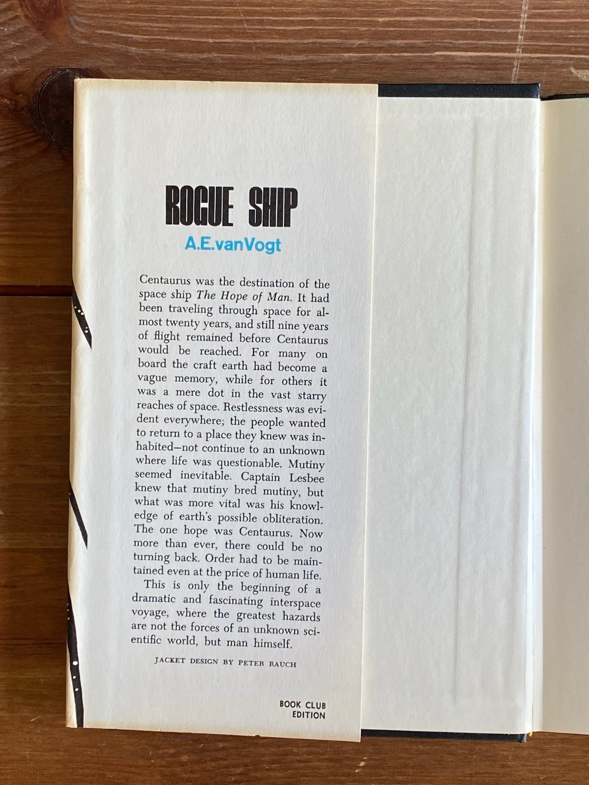 Space Opera Science Fiction ~ Rogue Ship ~ A E van Vogt ~ 1965 HC DJ