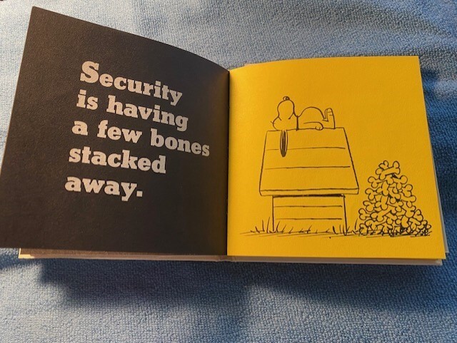 First Edition Security Is a Warm Blanket by Charles Schulz creator of Peanuts