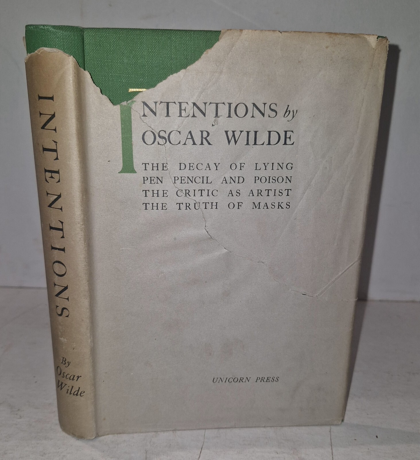 OSCAR WILDE – INTENTIONS – UNICORN PRESS 1945