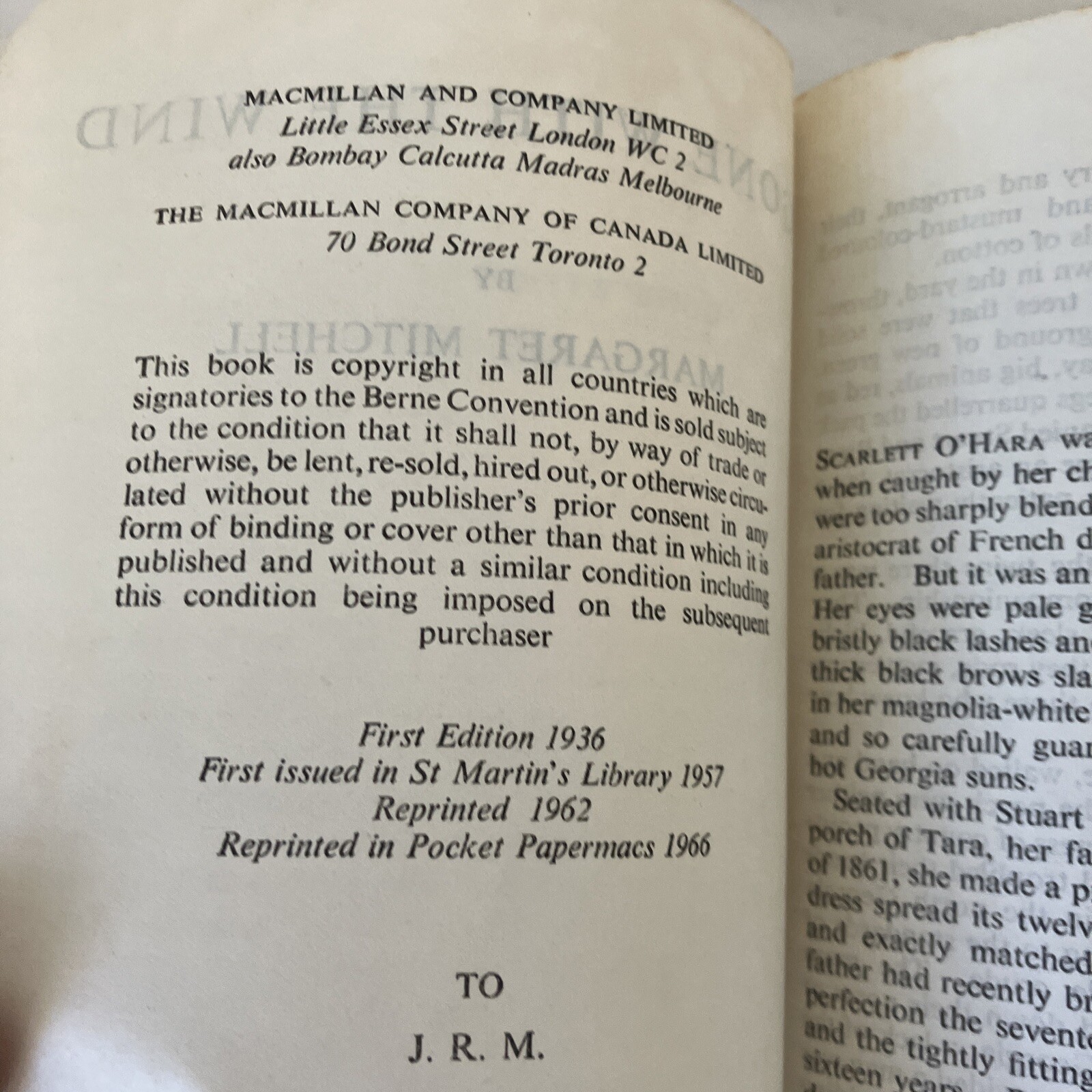Gone With The Wind Margaret Mitchell Pocket Paper Mac Classic 1966 F1