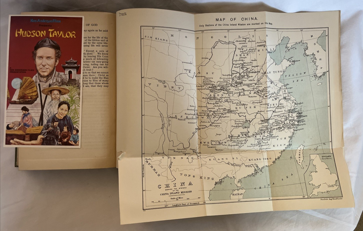 Vintage HC HUDSON TAYLOR and the China Inland Mission 1921 w/portraits & Map