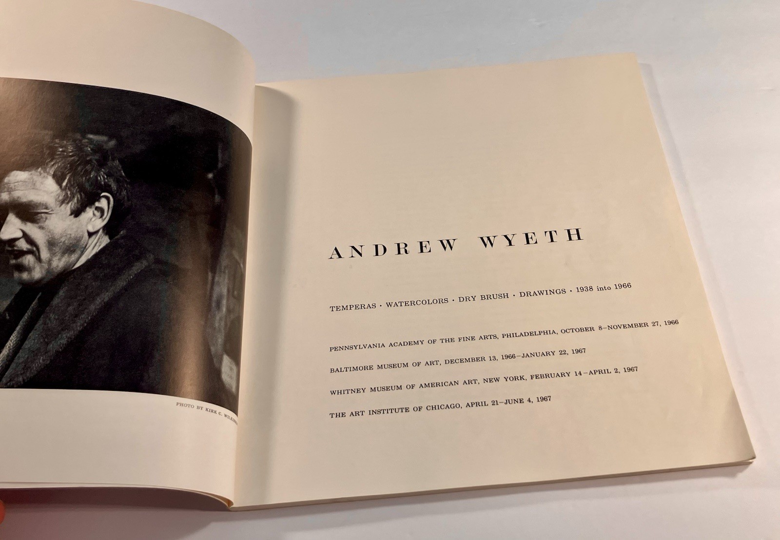 Andrew Wyeth 1966 Exhibition Pennsylvania Academy Fine Arts Second Printing