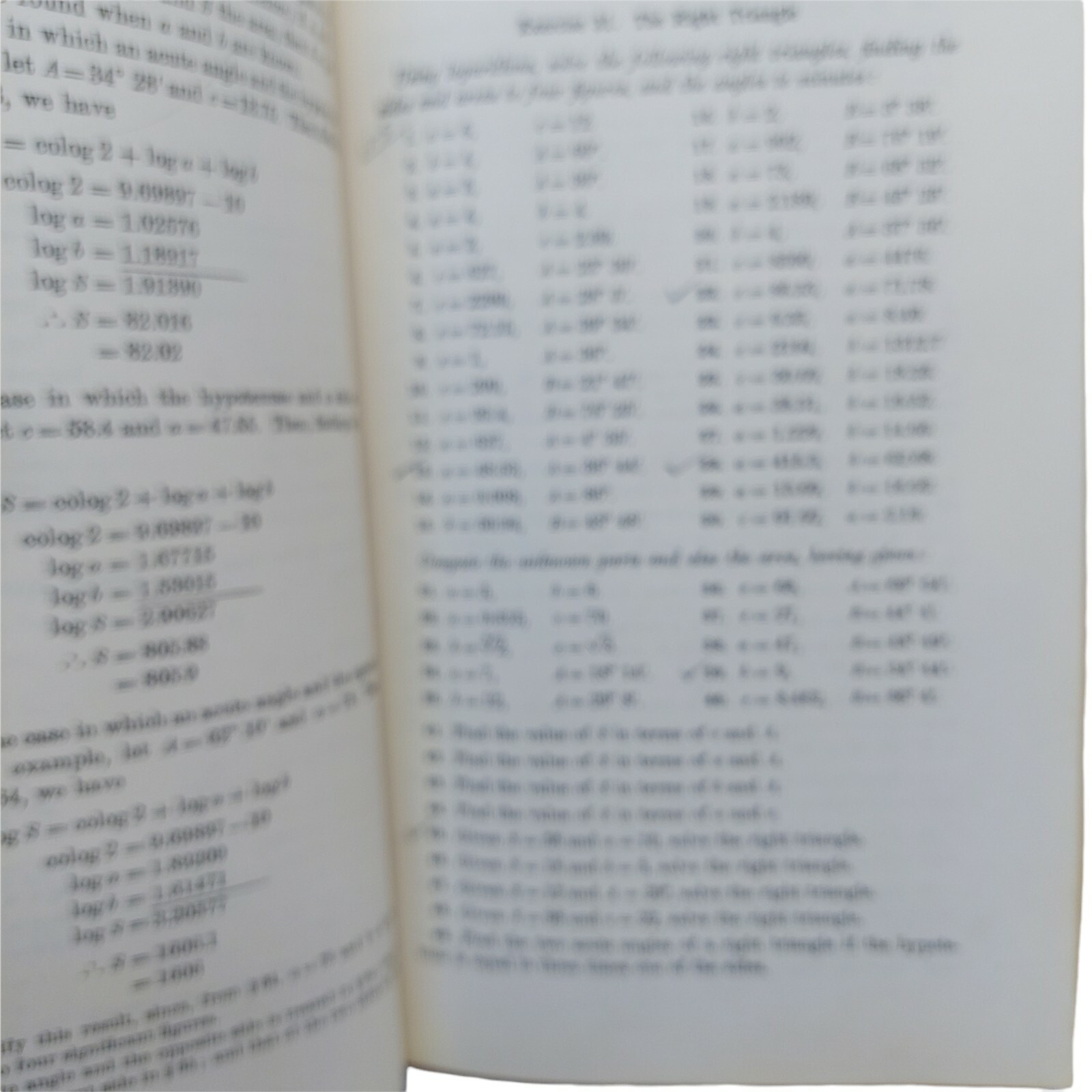 Plane Trigonometry and Tables Wentworth and Smith book 1951 Hardcover