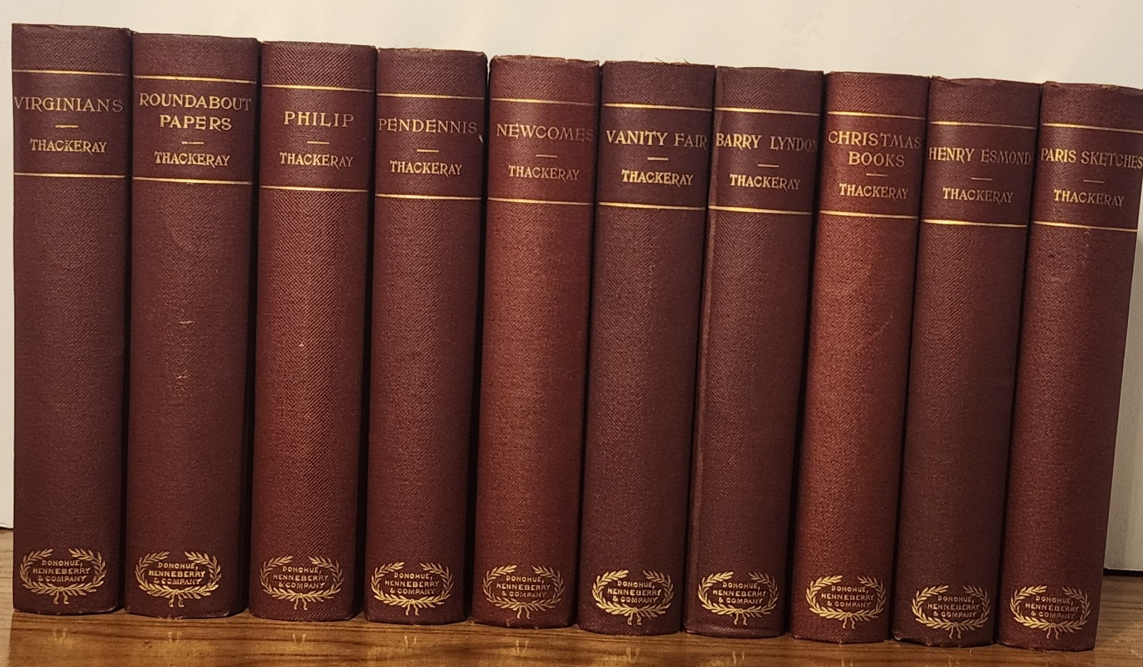 William Thackeray, 10 Vol, Publisher Donohue, Henneberry & Co, 1895-1900, Alpine