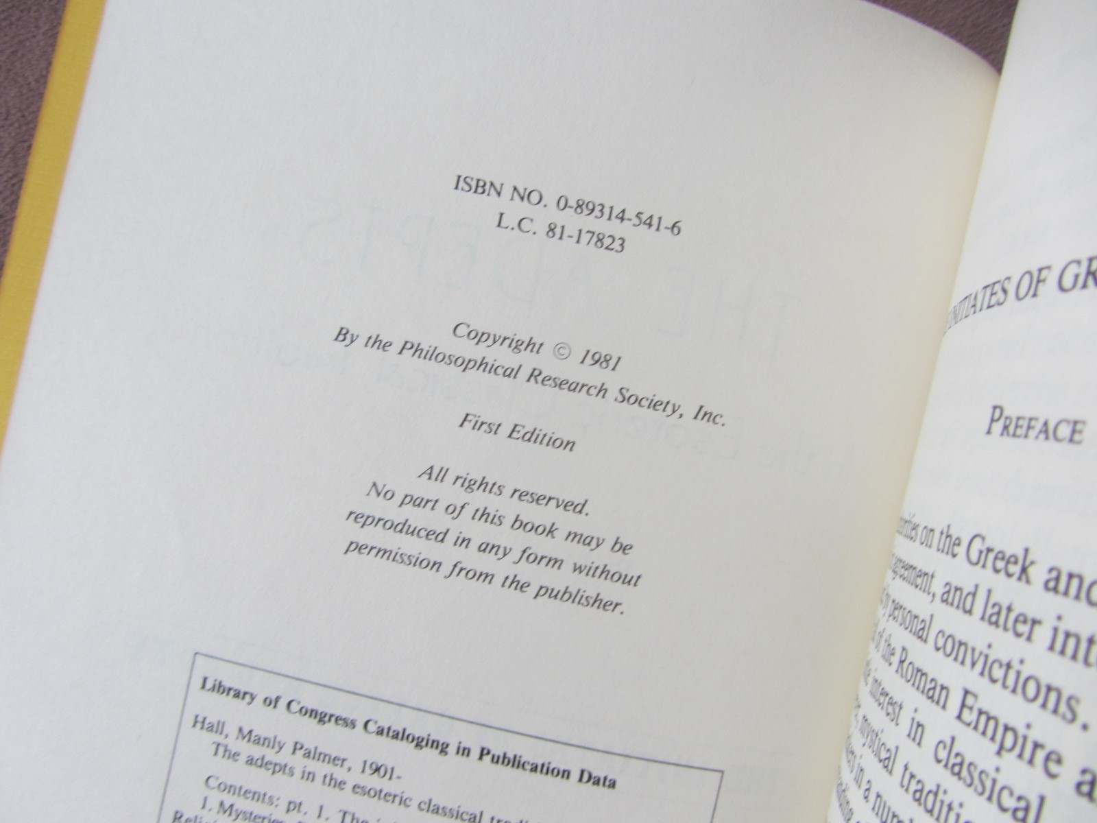 1981 The Adepts in Esoteric Classical Tradition Manly Hall Part 1 Greece Rome