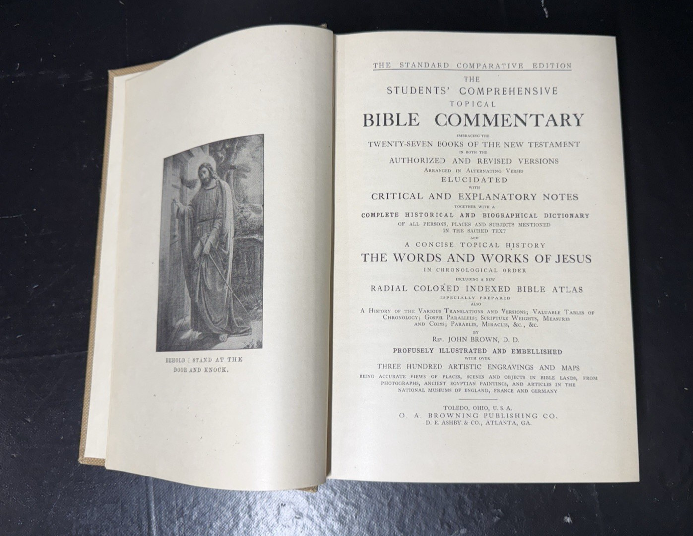 The Students‘ Bible Commentary Illustrated Color Map 1908 HC