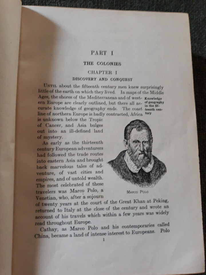 Vintage History Of The American People, Latane, 1937 HC, Xlib, Fair, Usable