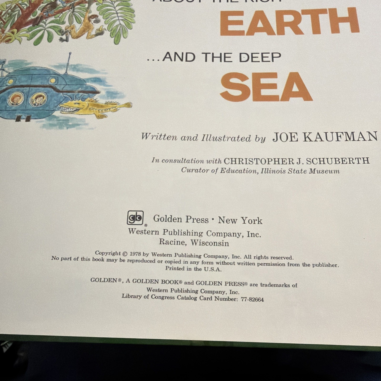 1978 Joe Kaufman’s About The Sky Hills Earth Sea Golden Press Golden Book