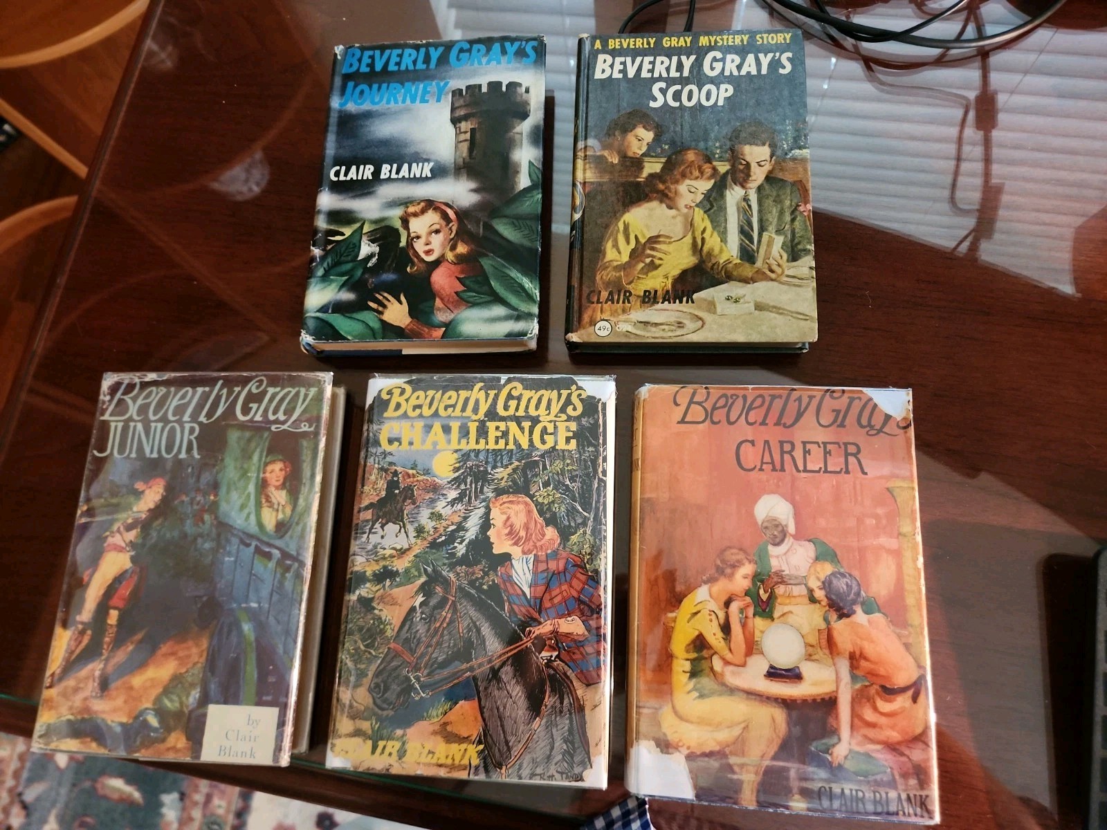 Vntg Beverly Gray Mystery Stories Lot 5 Books Clair Blank 1950s