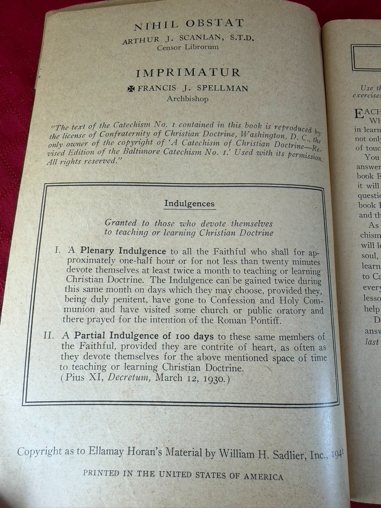 VTG Revised Baltimore Catechism No 2 Religious Instruction Book 1941 Original