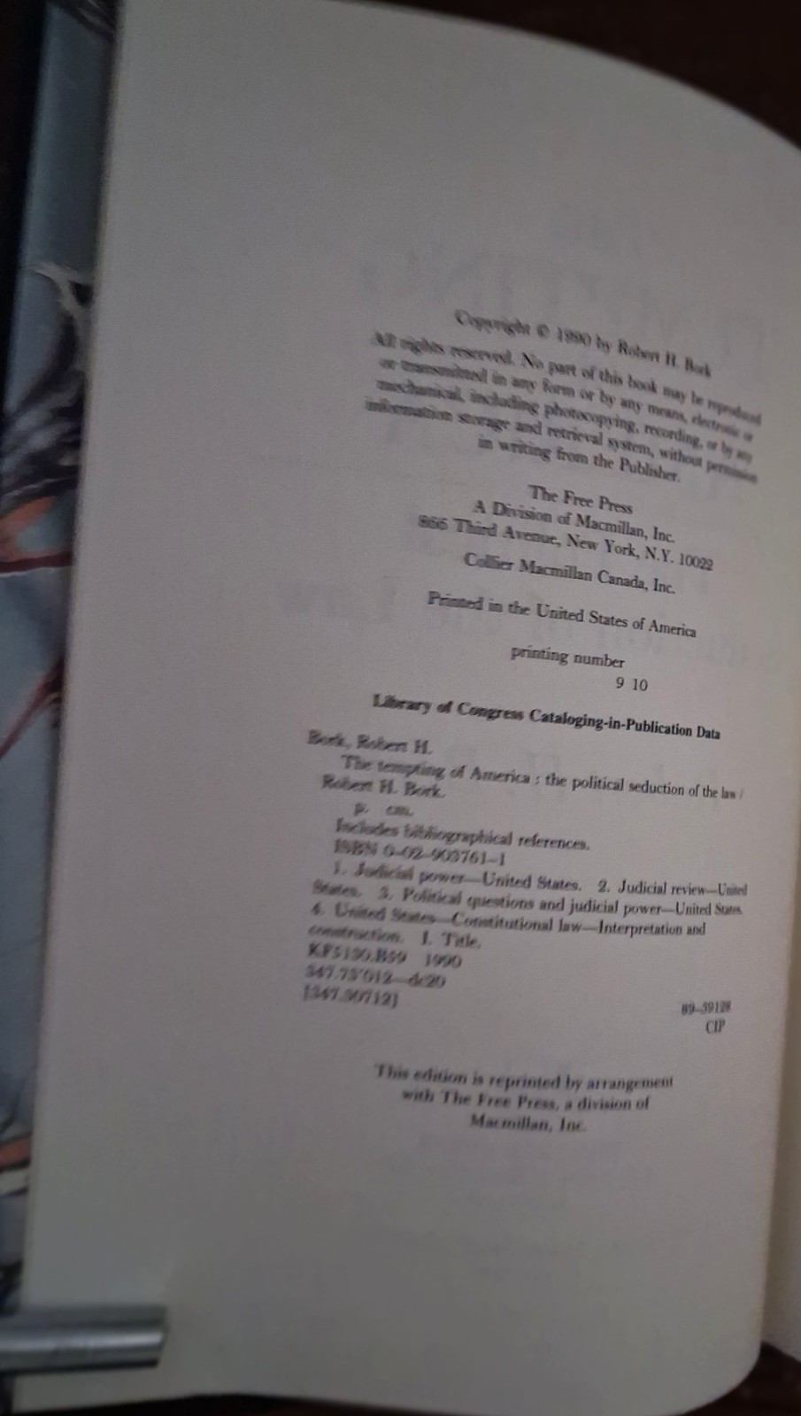 SIGNED Robert Bork THE TEMPTING OF AMERICA Leather Gryphon Edition + Letter