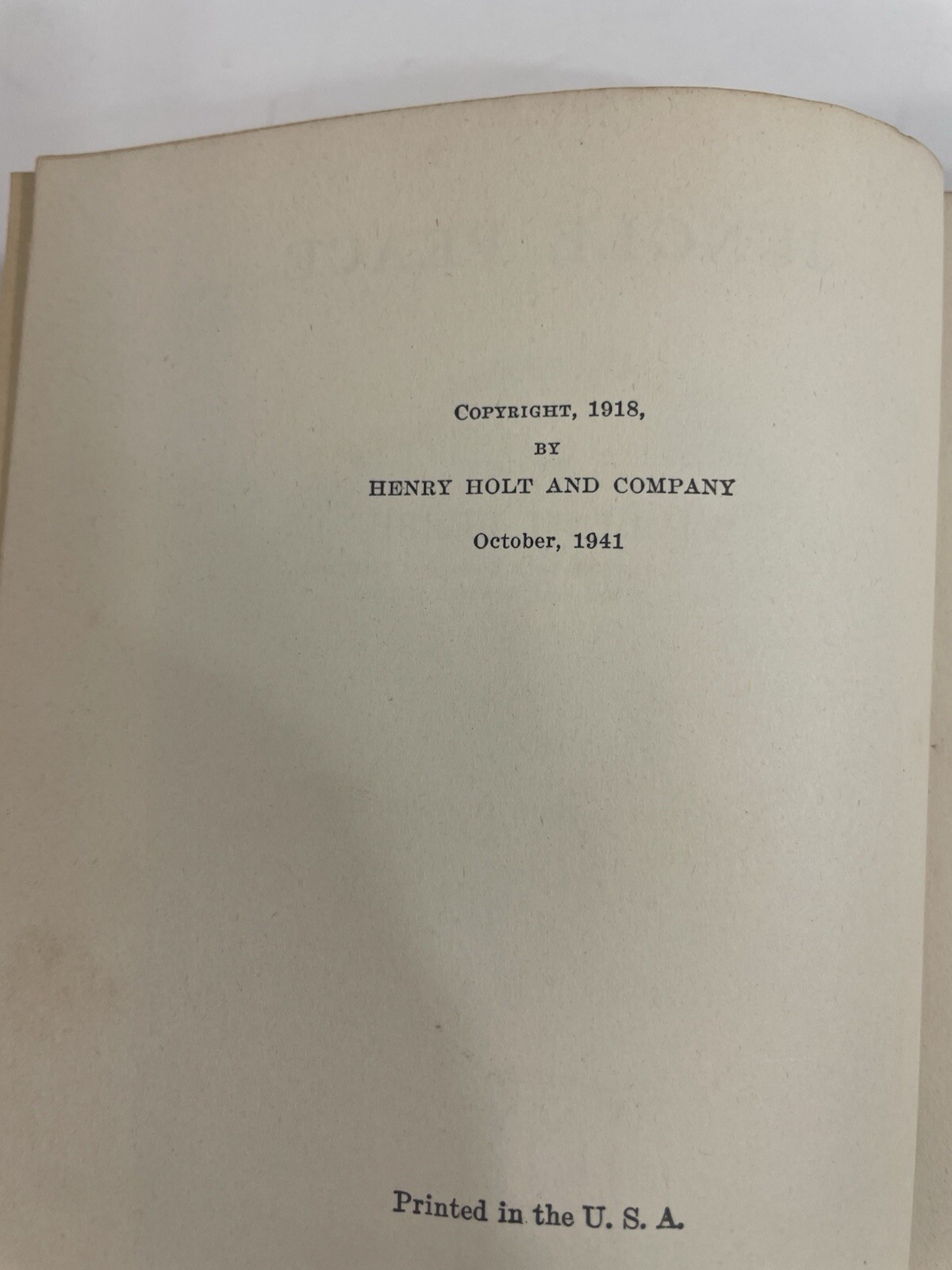Jungle Peace William Beebe c1918 published 1941 Henry Holt and Company HC