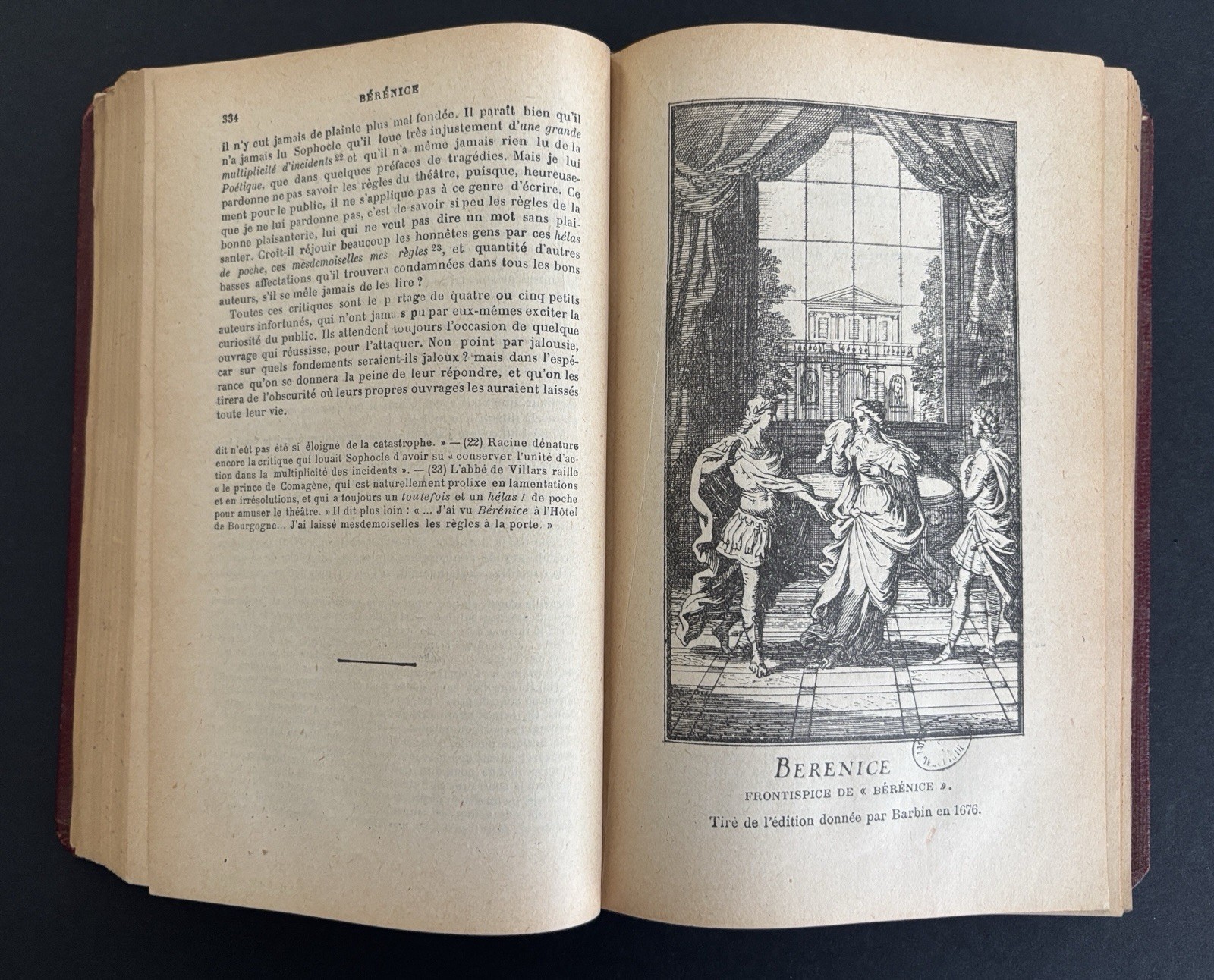 Antique French Book RACINE Oeuvres Choisies 1924 Paris Bookshelf Decor Staging