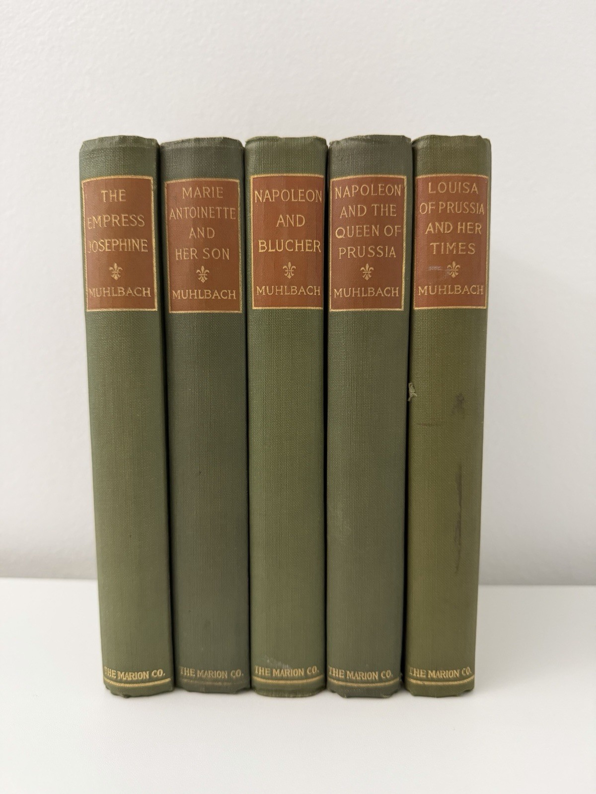 Set of 5 Historical Novels L. Muhlbach 1915 Napoleon Marie Antoinette Josephine
