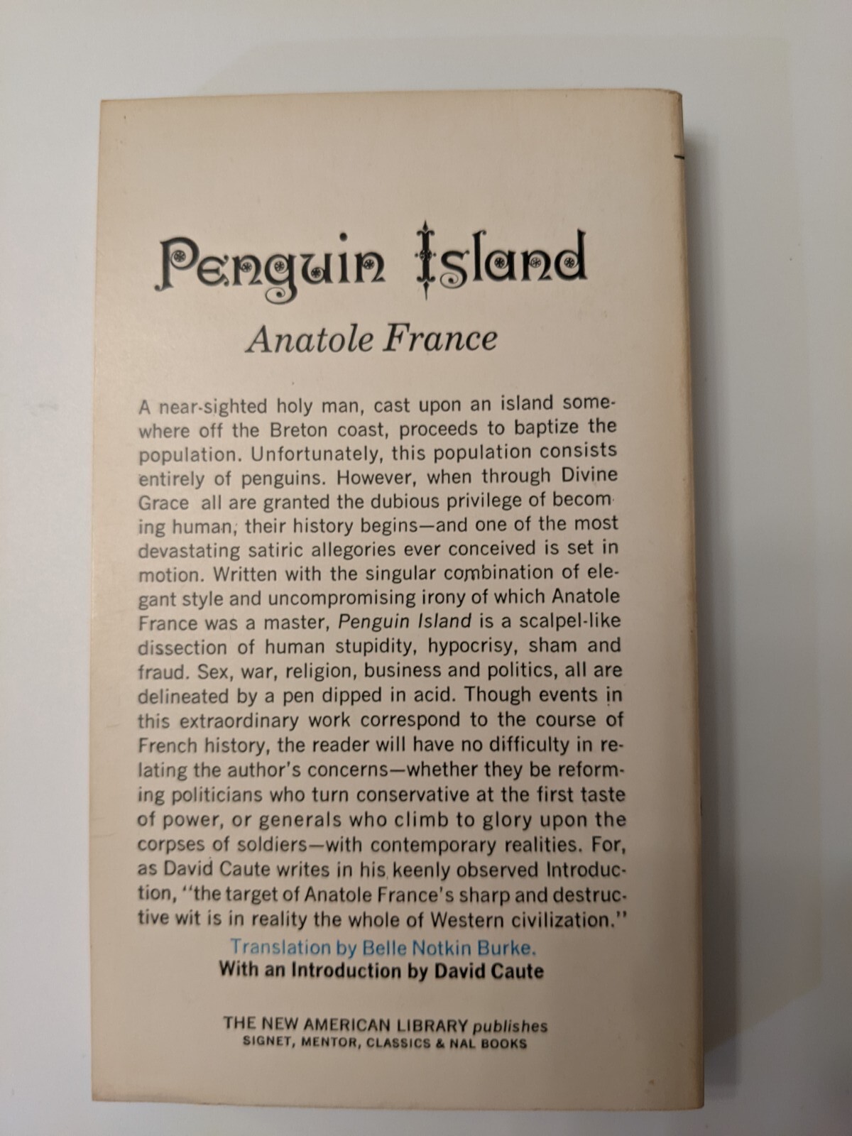 Anatole France PENGUIN ISLAND Signet Classics 1st printing 1968