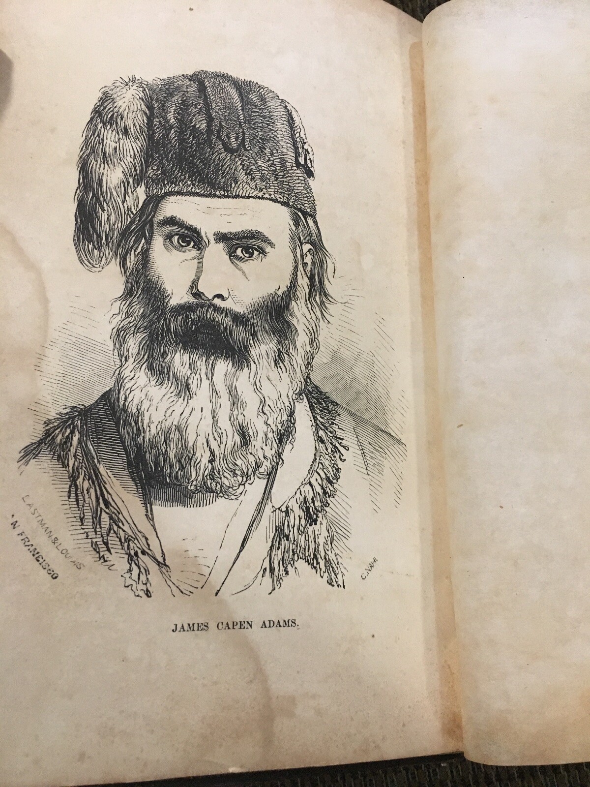 TRUE First Edition 1860 Adventures James Capen Grizzly Adams, Theodore H Hittell