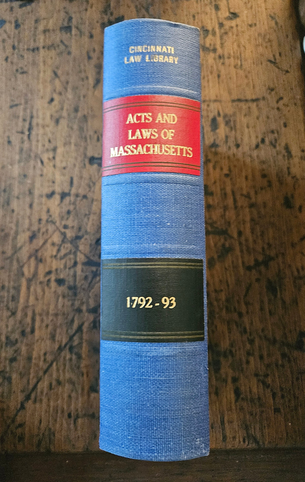 Antique 1895 Acts & Laws of Massachusetts of 1792-1793 -State Legal History Book