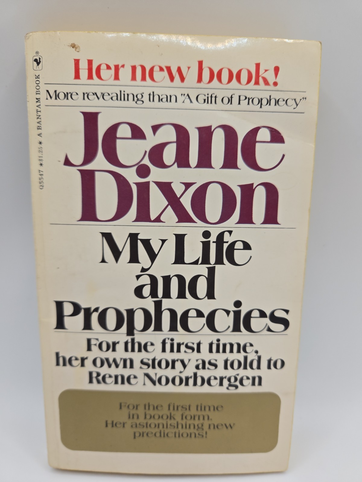 Jeane Dixon, Rene Noorbergen – My Life and Prophecies – 1970 – paperback