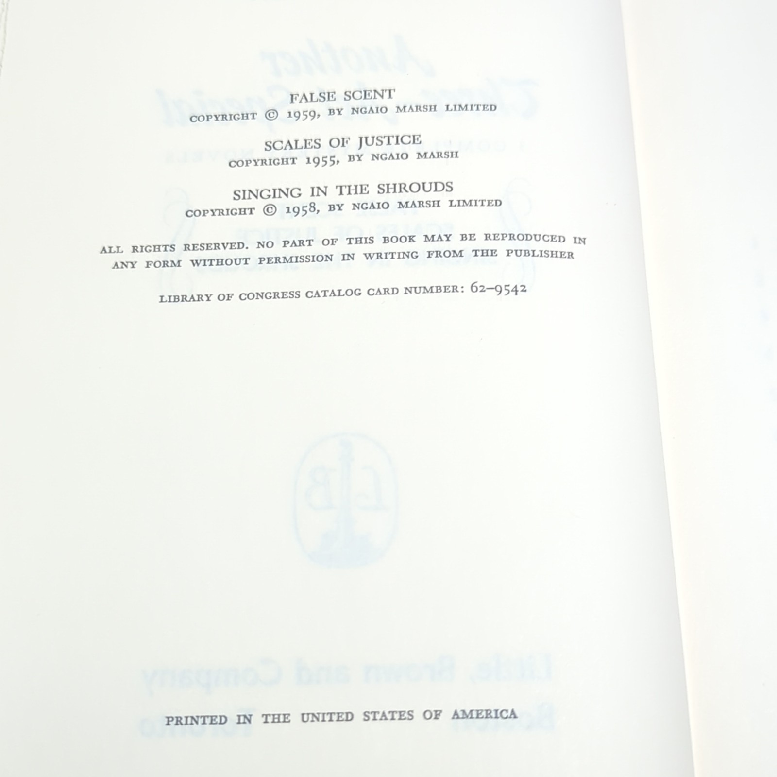 Another Three-act Special NGAIO MARSH (book club Edition)
