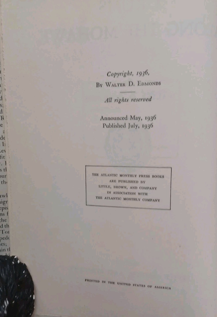 WALTER D. EDMONDS / Drums Along The Mohawk / 1st Ed, 2nd issue / 1936 /+ 1 HB