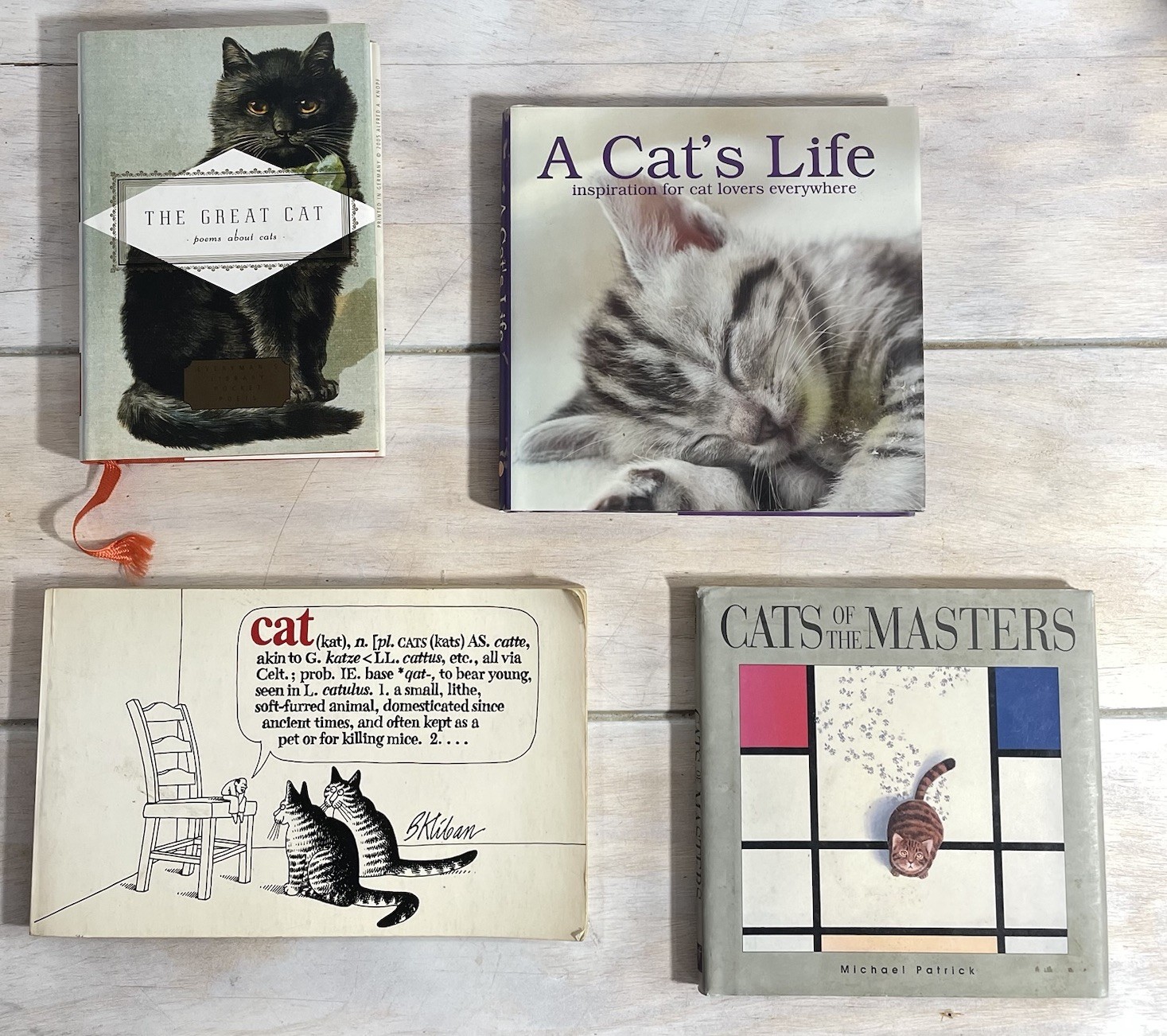 LOT of 4 Literary Anthologies About Cats Famous & Obscure Authors Fun!