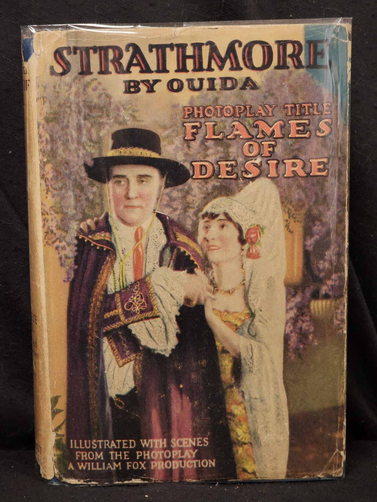 Ouida STRATHMORE photoplay edition FLAMES OF DESIRE 1924 film HCDJ