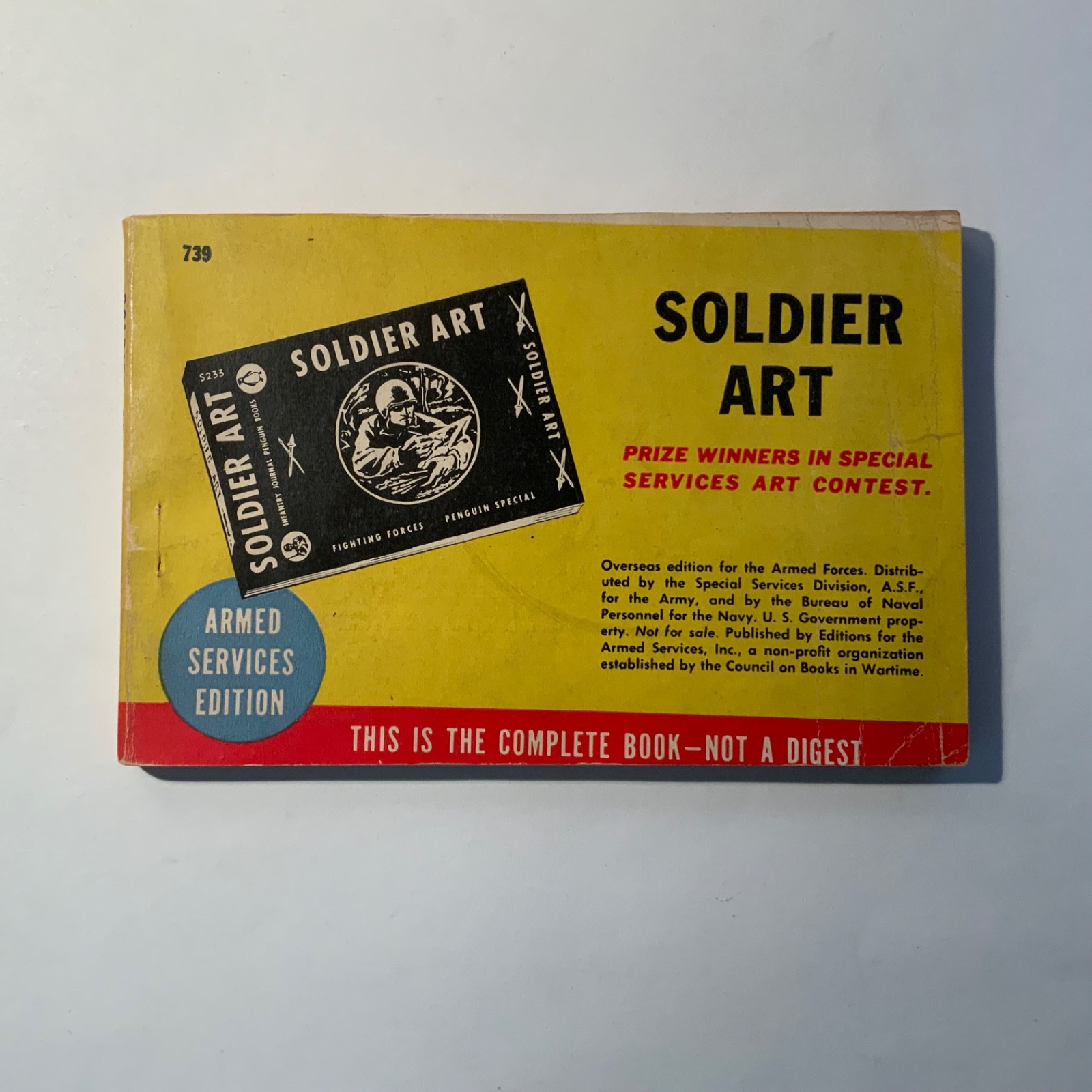 Soldier Art 1945 Armed Services Edition 739 / Very Good – Very Good+