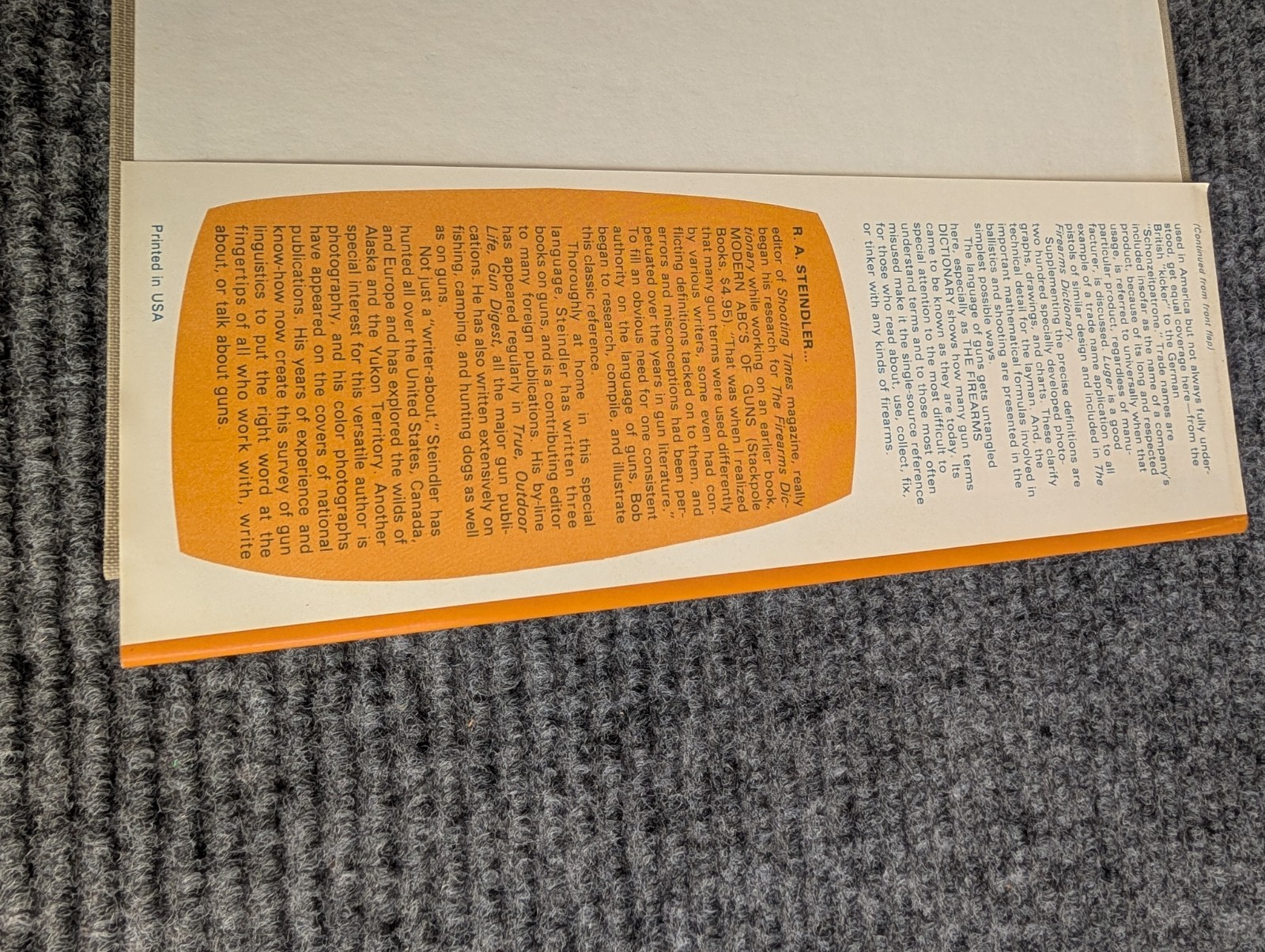The Firearms Dictionary by R.A. Steindler (1970) Hardcover – Stackpole Books