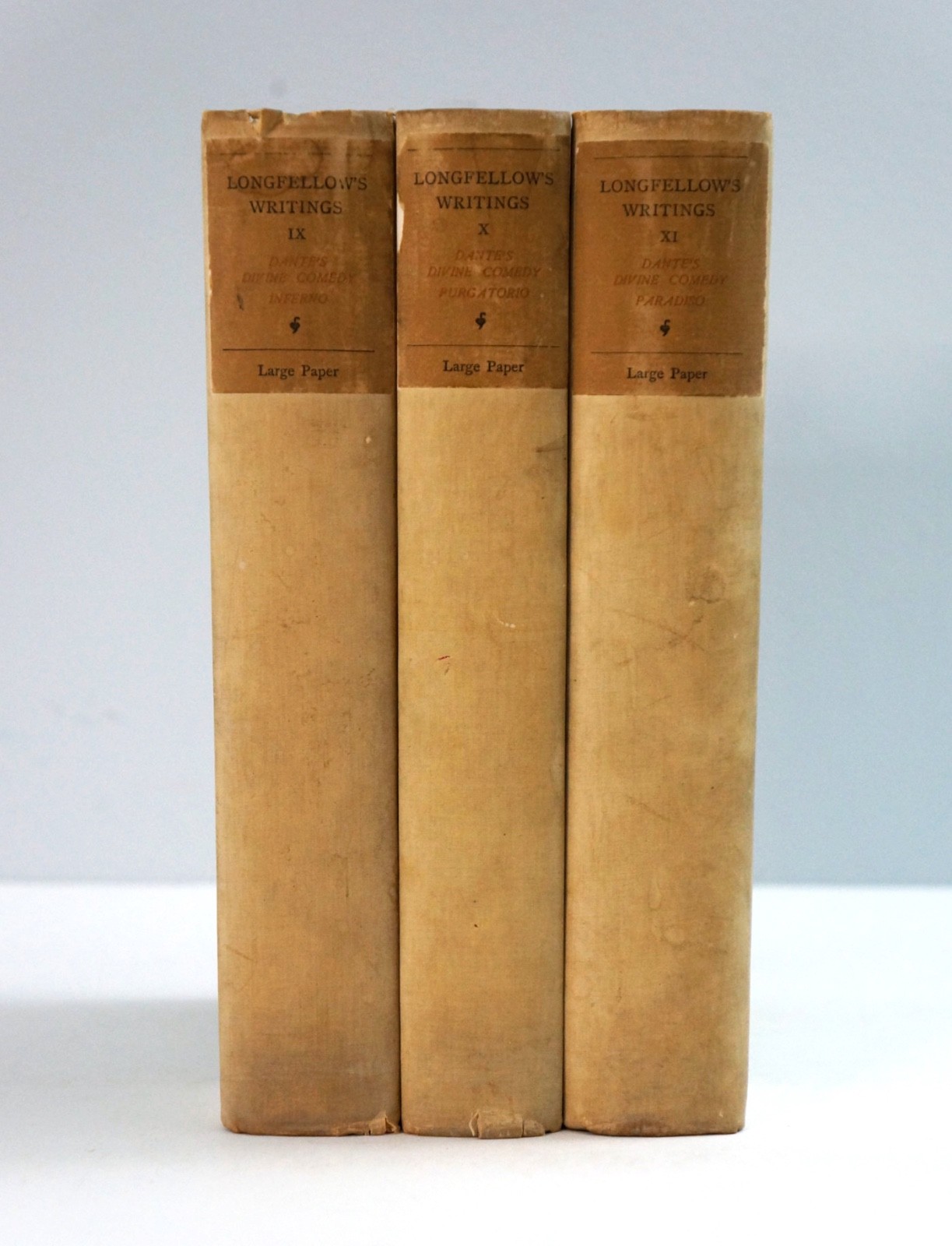 Longfellow’s Writings 1886 Large Paper ed Presentation Copy Uncut Pages Vol 9-11