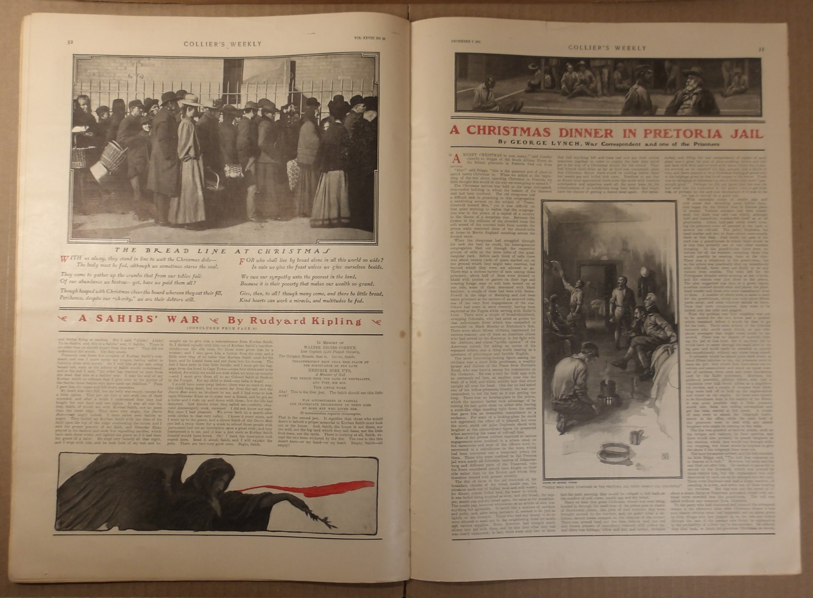 Collier’s Dec 7 1901 • Leyendecker Cover • Remington Centerfold • Christmas Art