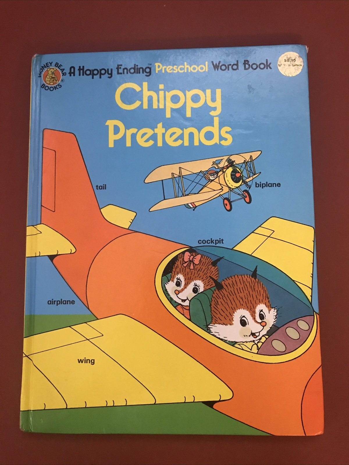 Chippy Pretends, A Happy Ending Preschool Word Book, Honey Bear Books, 1987