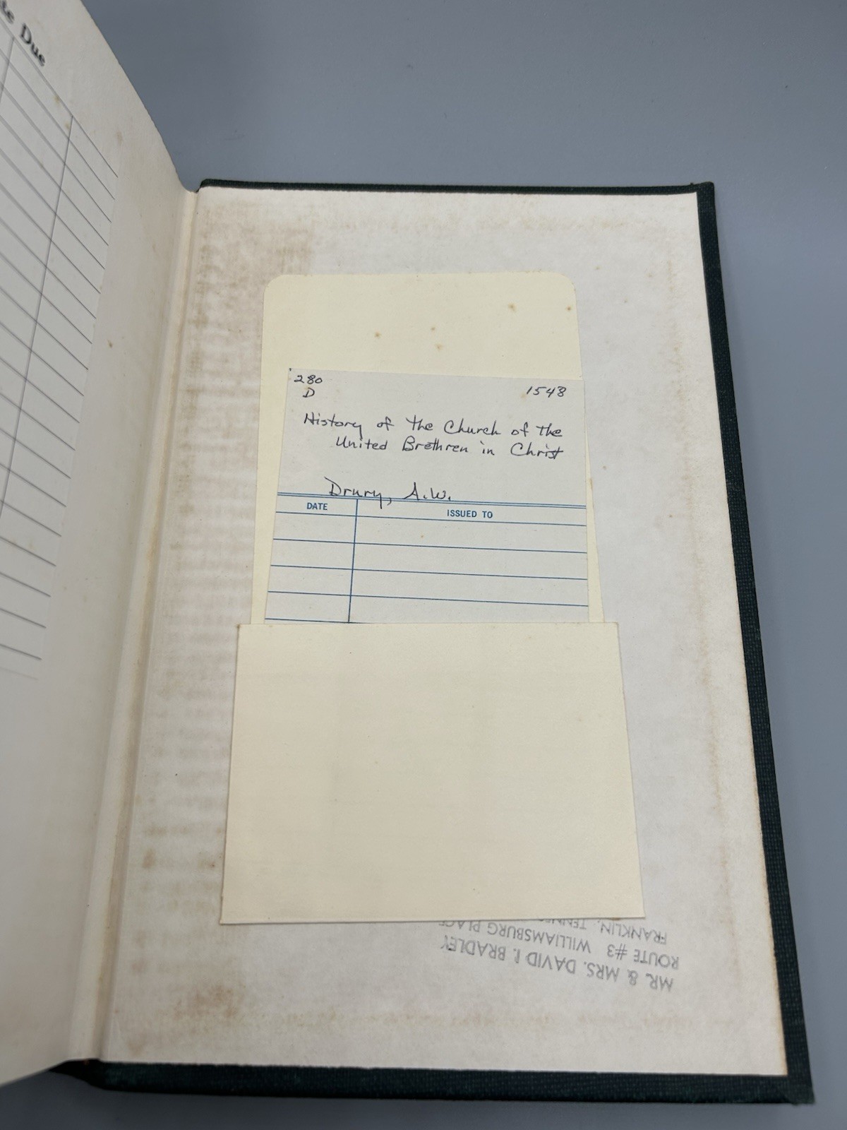 History of the Church of the United Brethren in Christ by A. W. Drury 1953 HC