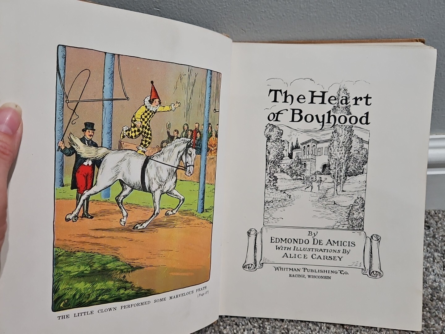 RARE VINTAGE 1918 „The Heart of a Boyhood“ by Edmondo de Amicis HC
