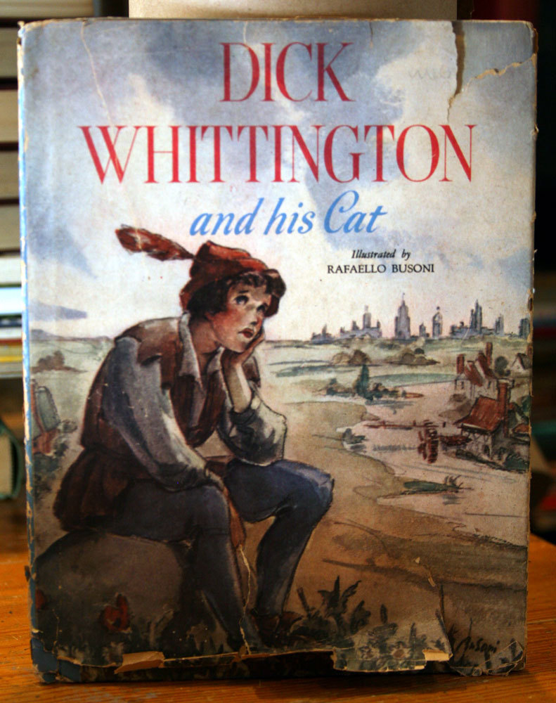 Dick Whittington and His Cat 1945 Illustrated by Rafaello Busoni HC/DJ Vintage