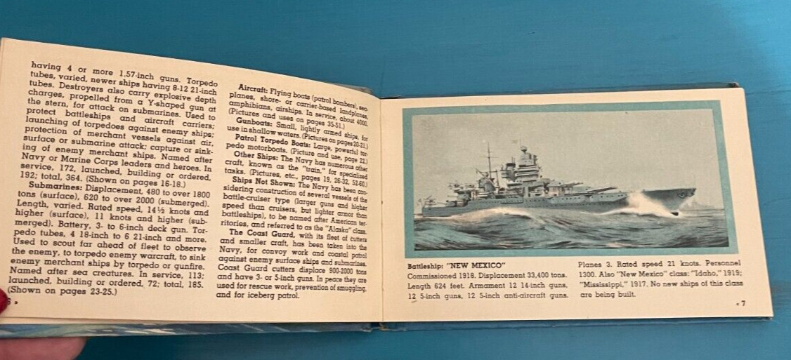 A Guide Book to the U.S. Navy: 54 Action Pictures by Whitman Publishers VTG-gc