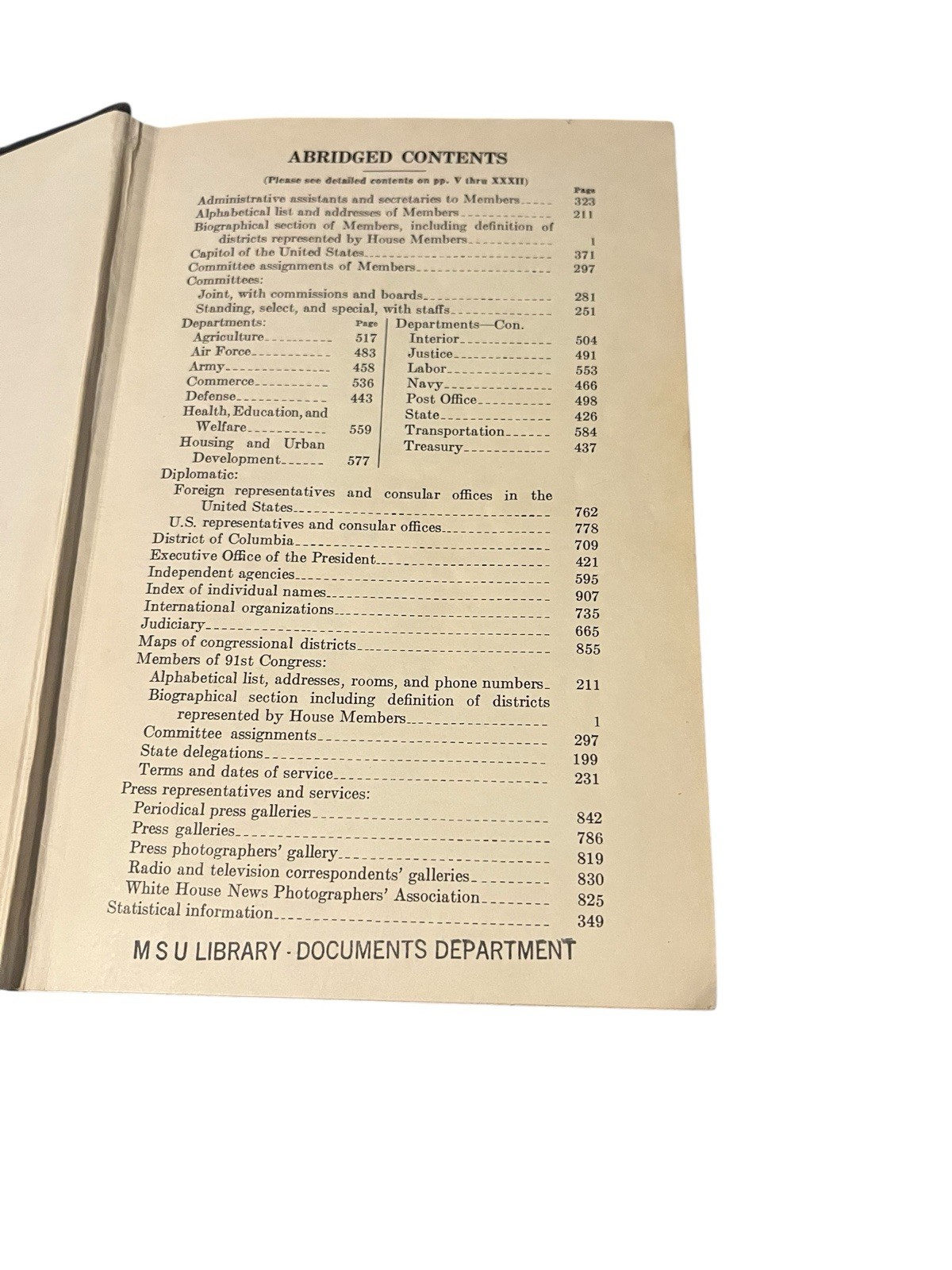 Official „Congressional Directory“ 91st Congress 2nd Session 1970 Hardcover