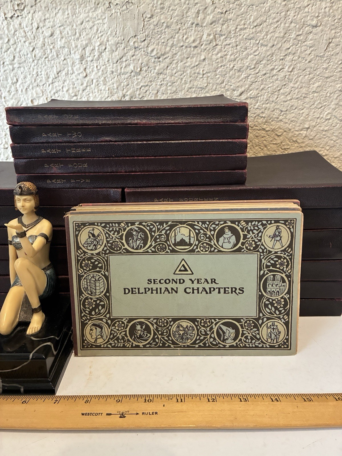 Book Set Delphian Text + Workbooks Women Education Illustrated Antique Complete