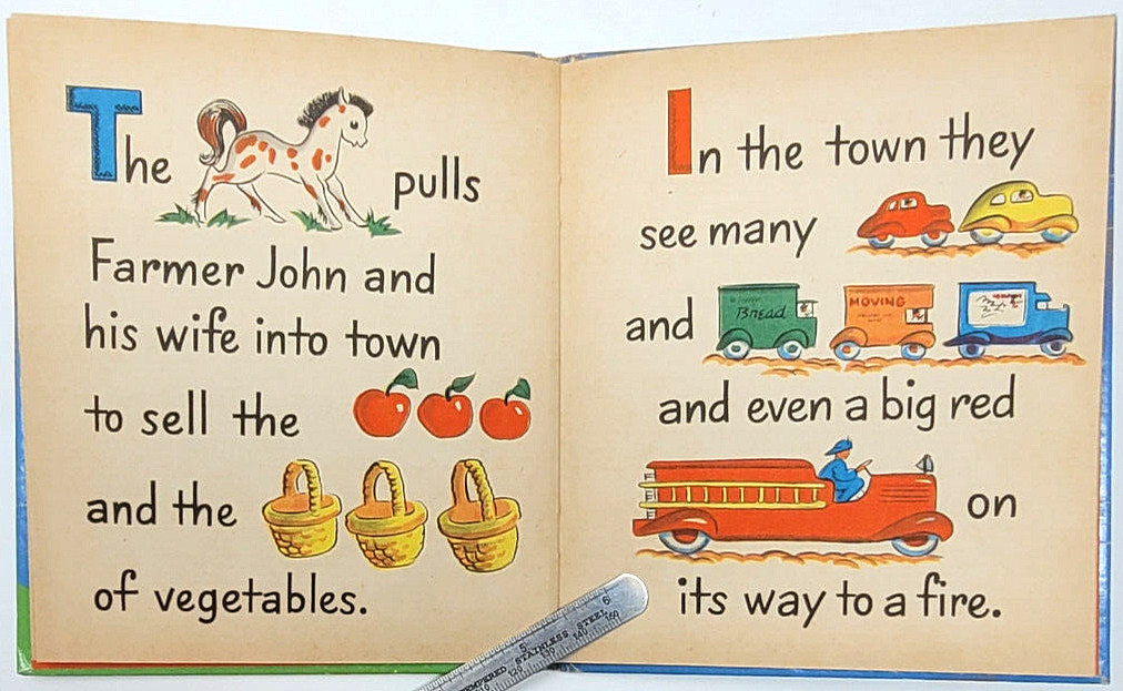 Farmer John Jane Flory 1950 Whitman Children’s Tell-A-Tale Book Racine Wisconsin