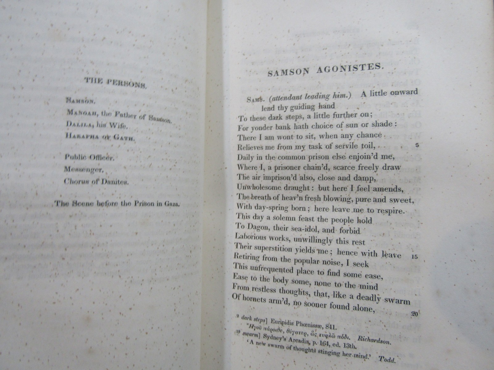 1838 POETICAL WORKS OF JOHN MILTON VOL II ONLY Greensborough Bookplate