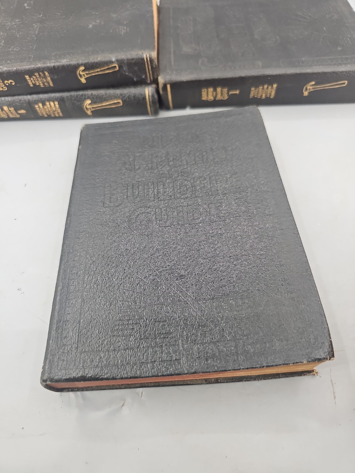 AUDELS Carpenters and Builders Guide Vol 1-4 1937 Complete Set Books Vintage