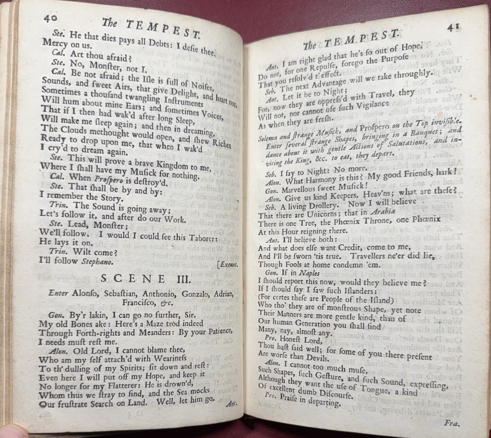 1709 Shakespeare THE TEMPEST First Rowe Ed. 1st Illustrated Ed. Near Fine Rare