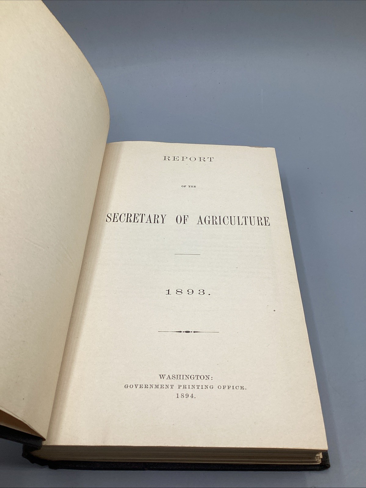 The Report of the Secretary of Agriculture 1893-color plates-HC