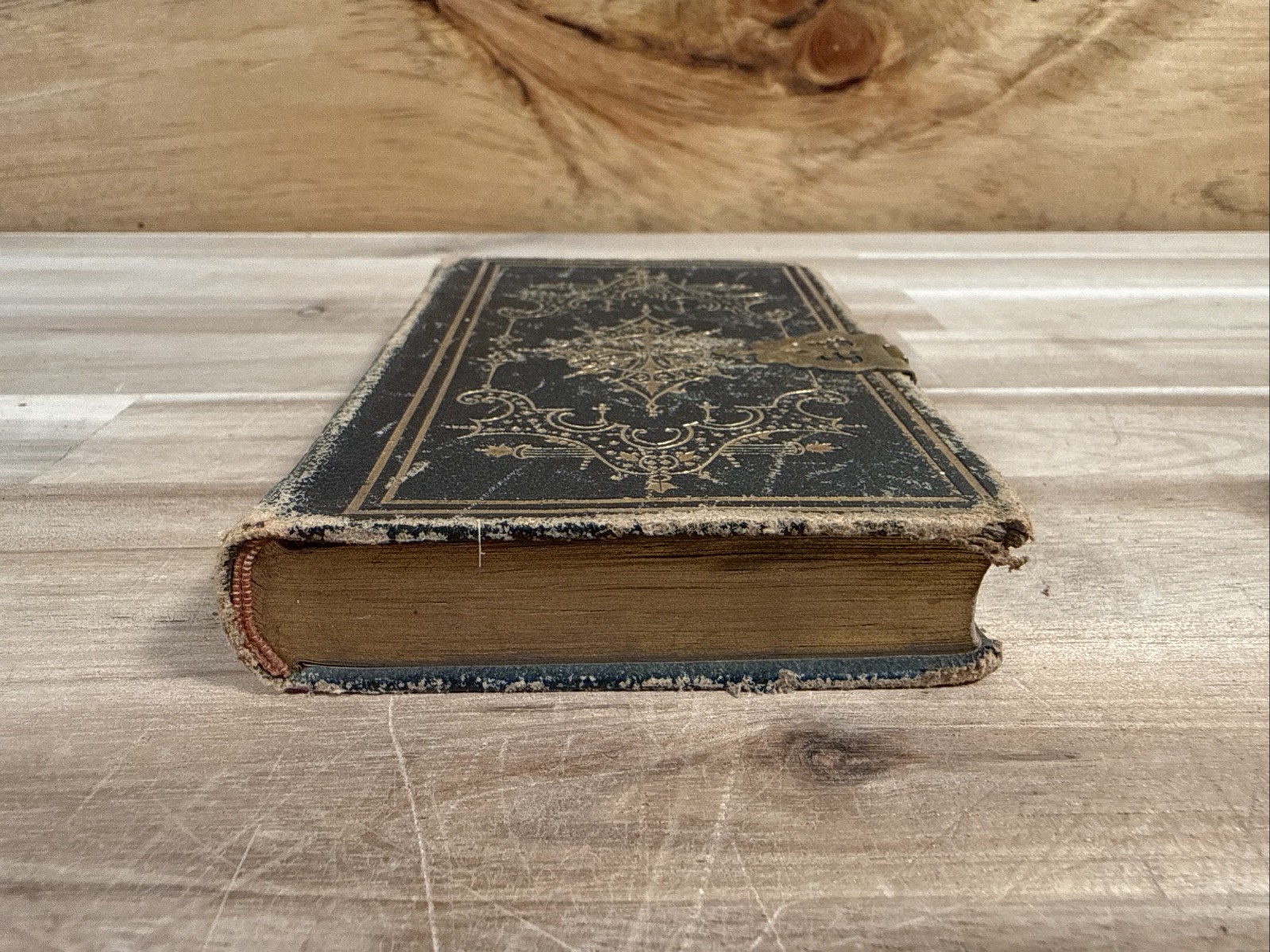 1859 NEW TESTAMENT thomas nelson FINE BINDING leather CLASP antique OLD
