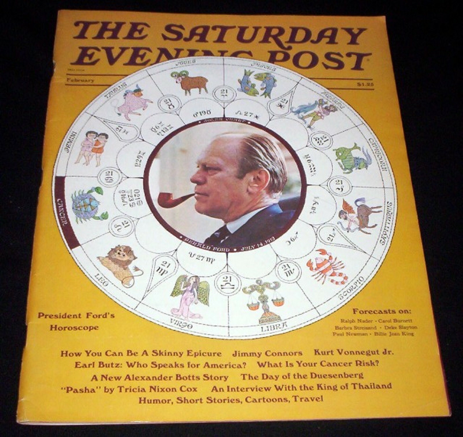 GERALD FORD 1975 NEWSSTAND NO LABEL POST MAGAZINE ASTROLOGY & JERRY