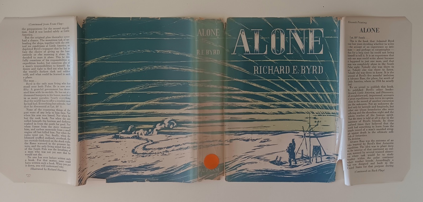 RARE SIGNED 1938 „Alone“ by Richard E Byrd ? 1st Edition South Pole Explorer
