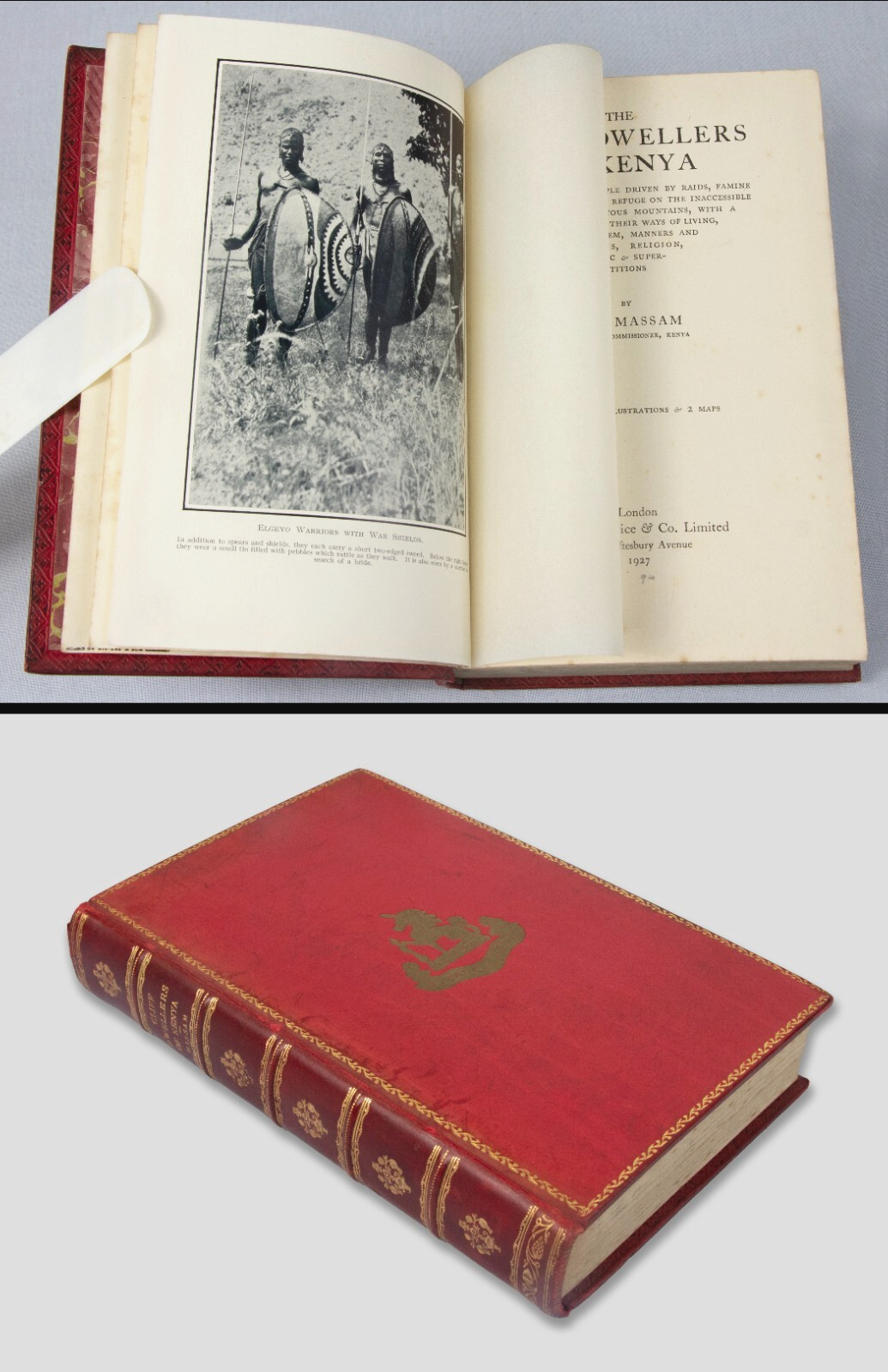 Fine Riviere binding – EAST AFRICA – The Cliff Dwellers of KENYA – 1927 – Massam
