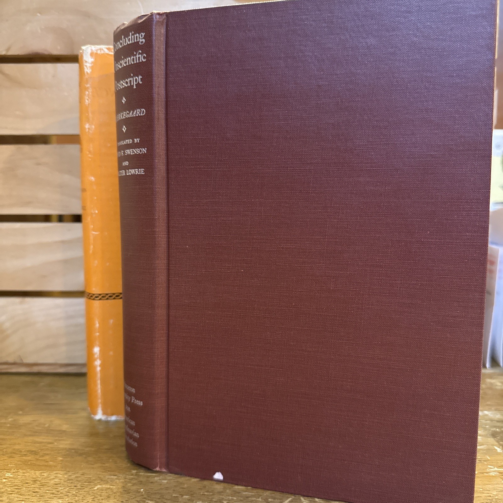 CONCLUDING UNSCIENTIFIC POSTSCRIPT Soren Kierkegaard Princeton 1964 8th Printing