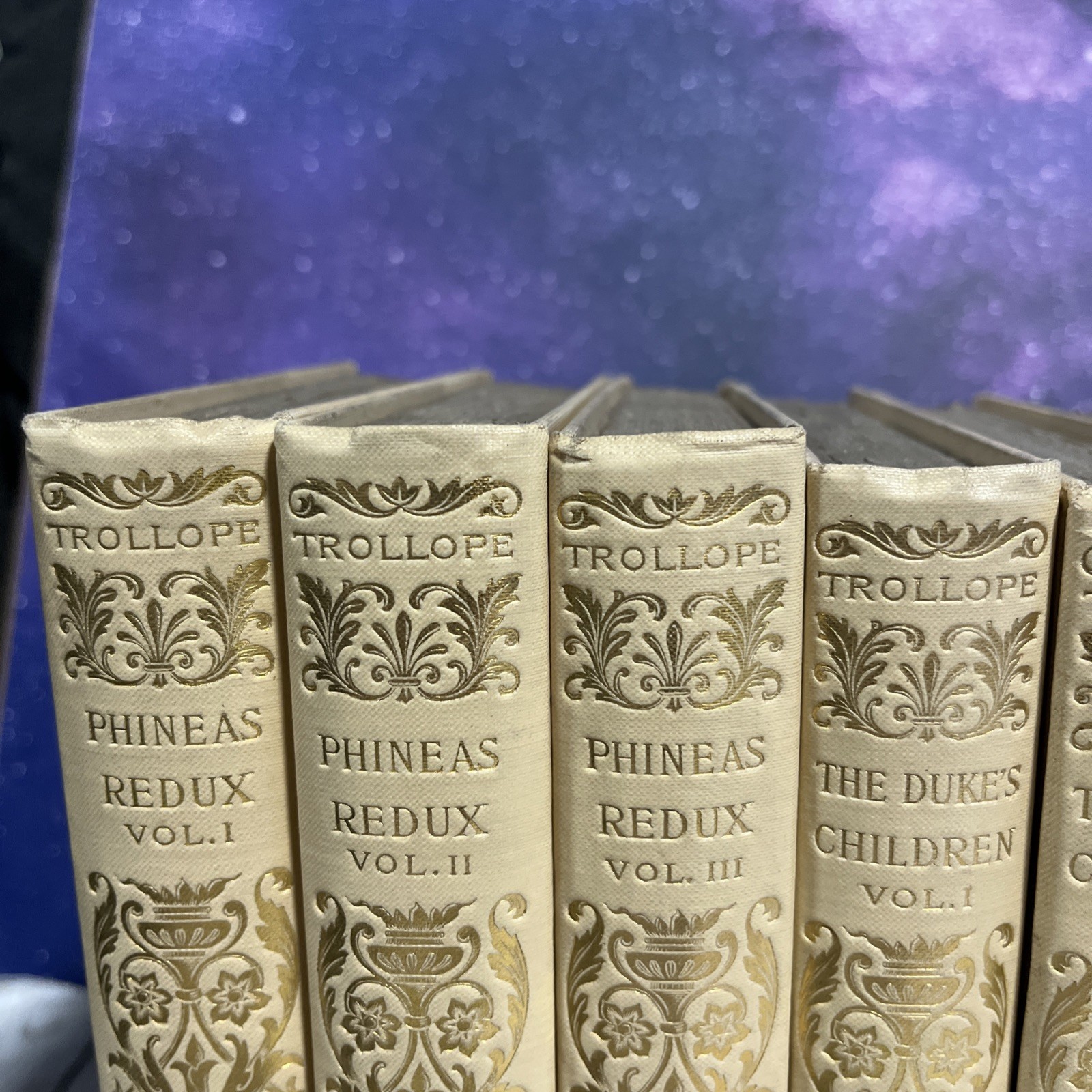 Antique 1893 – Lot Of 12- THE PARLIAMENTARY NOVELS BY Anthony Trollope – Decor